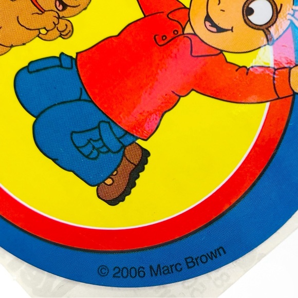 Sandylion Smile Maker Arthur Aardvark Cartoon Large Round Stickers DW Pal Dog TV - Picture 5 of 8